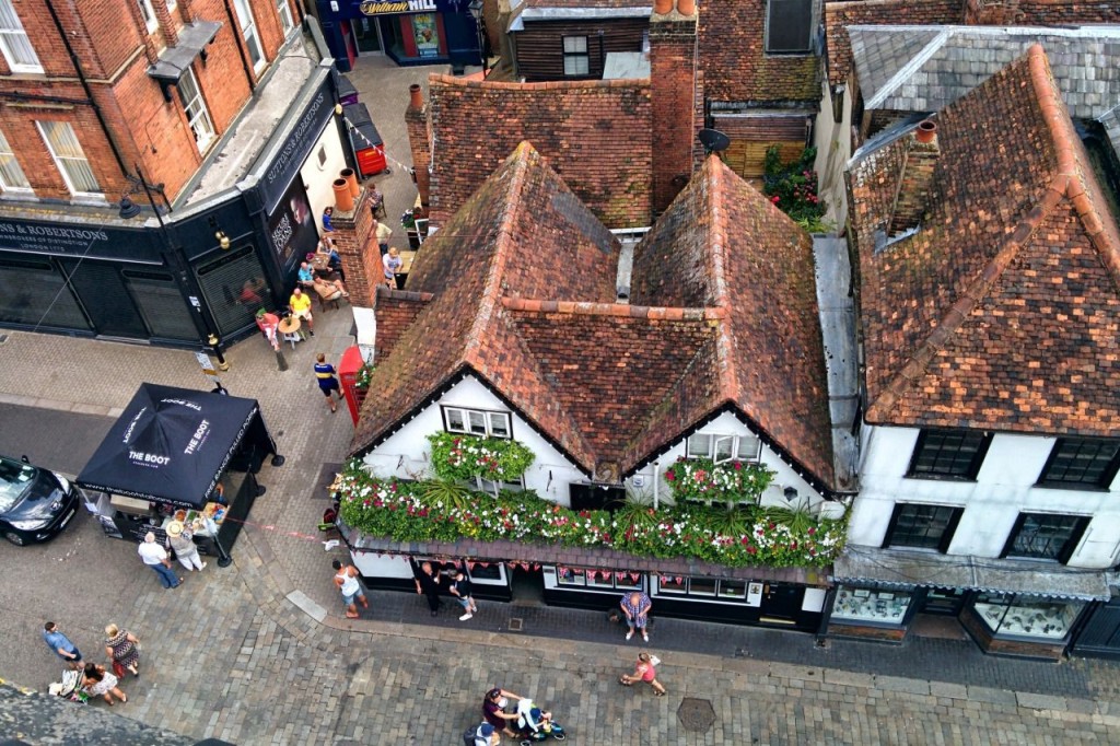 View of the street below from St Albans Clock Tower