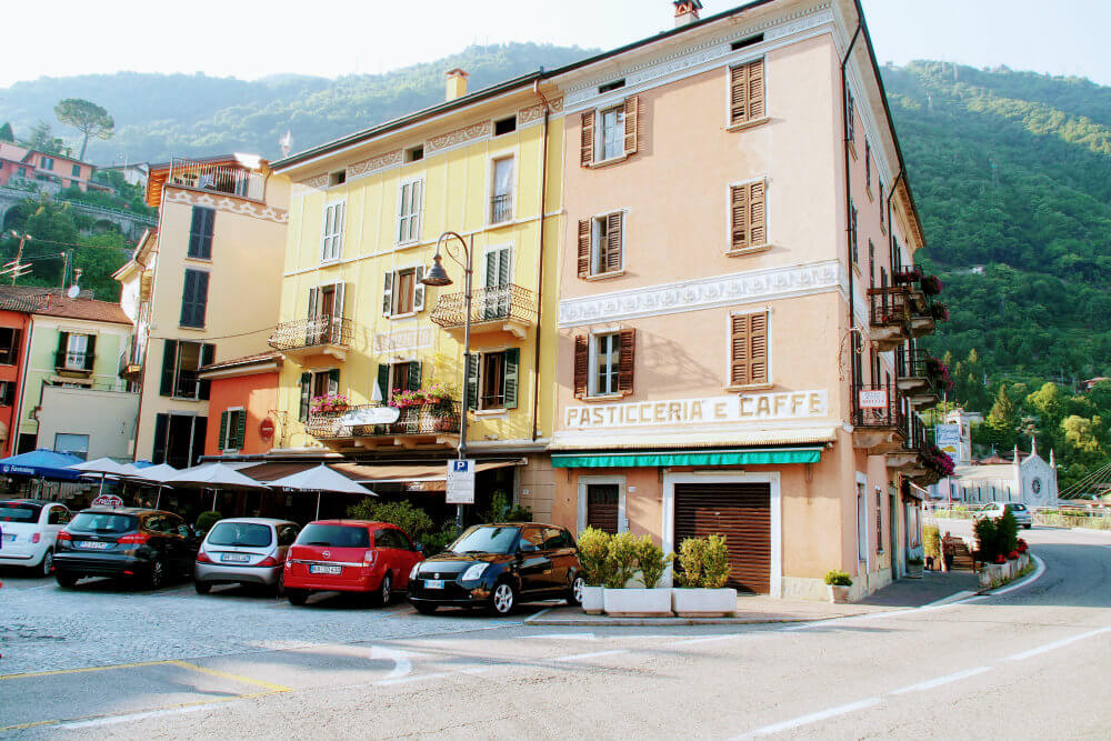 Argegno's small central square is home to a selection of cafes and restaurants