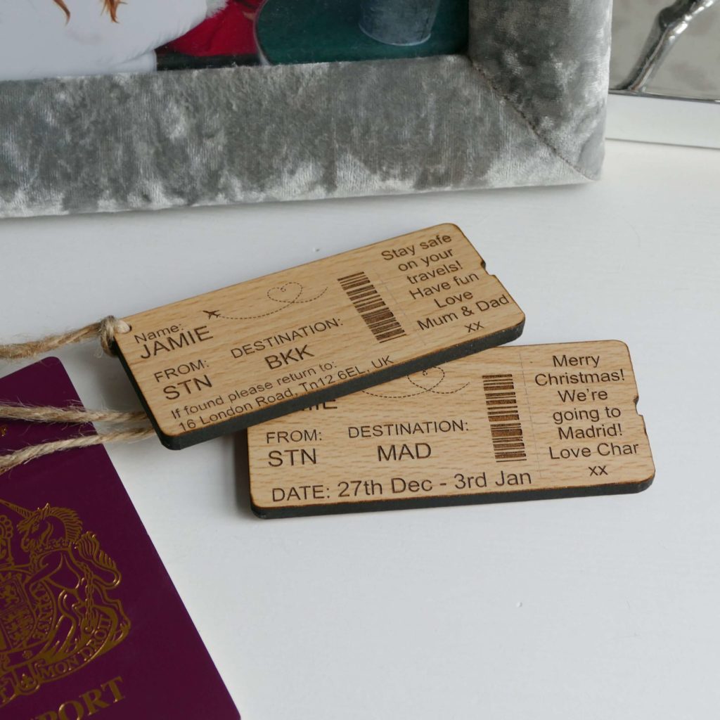 Personalised Boarding Pass Luggage Tag
