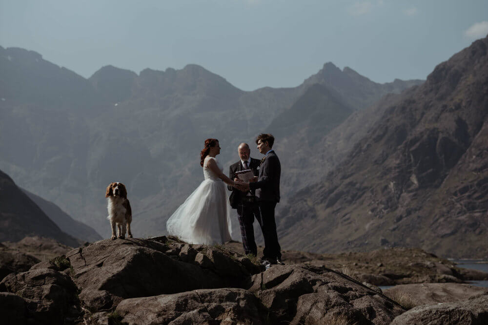 Our wonderful marriage ceremony on the shores of Loch Coruisk, Skye