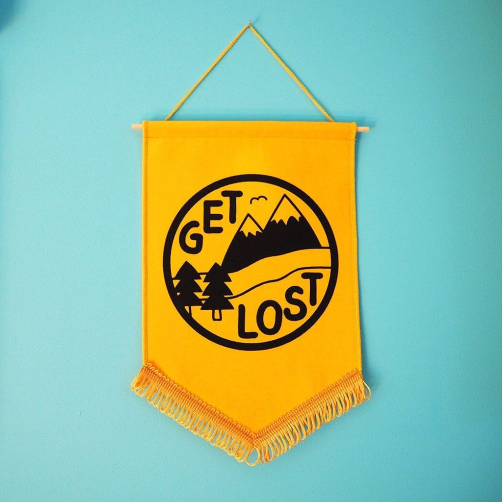 Get Lost Pennant Flag