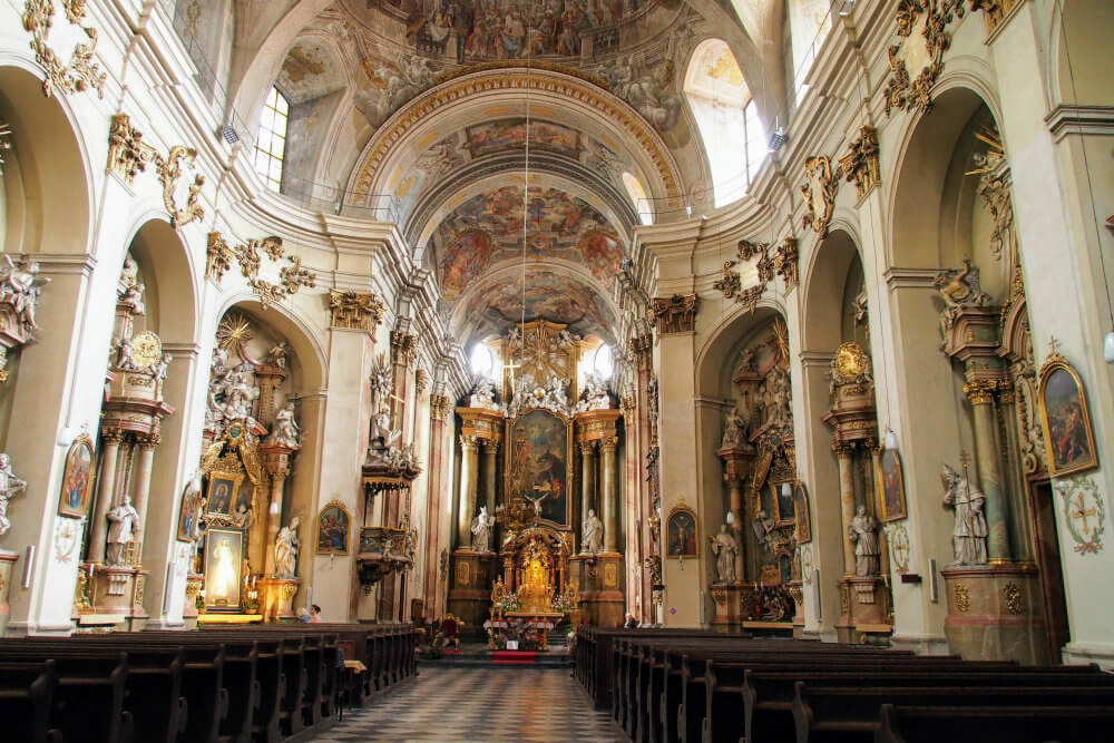 A Roman Catholic Church we stumbled upon as we explored Brno, Czechia.