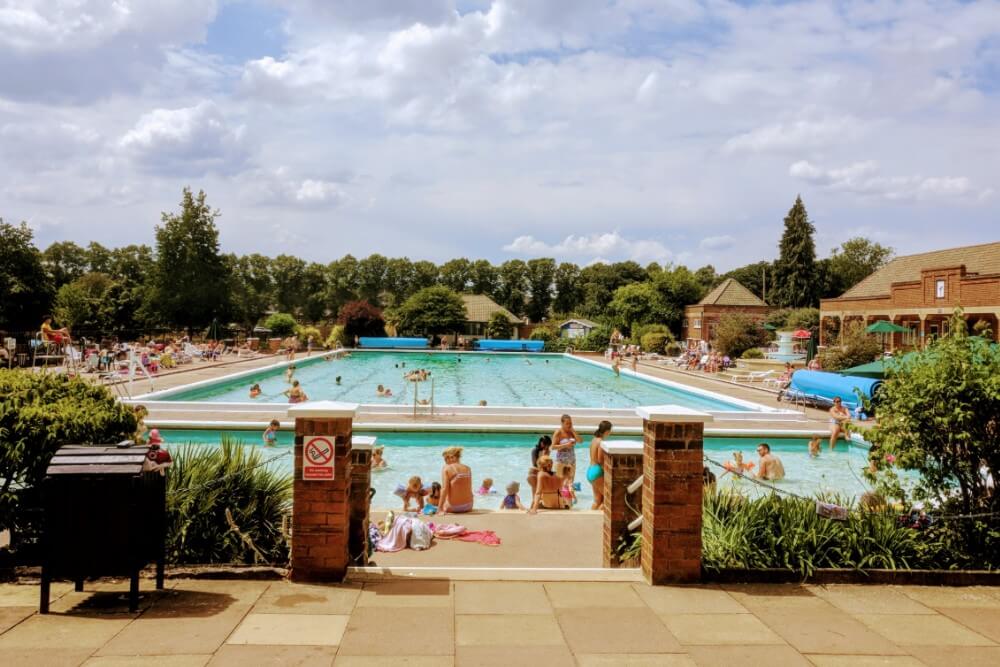 Hitchin Lido is massively popular when the sun comes out.