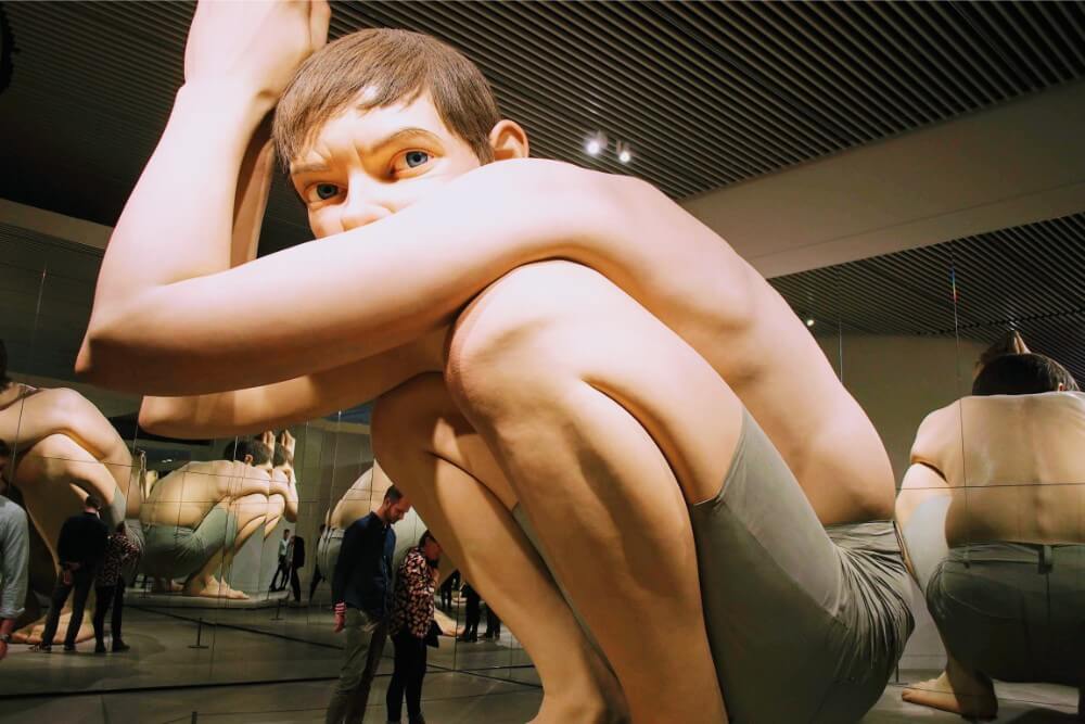 Ron Mueck, Boy stands at 4.5 metres and weighs 500kg.
