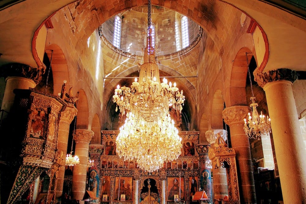 The wonderful interior of Agios Mamas Church, North Cyprus
