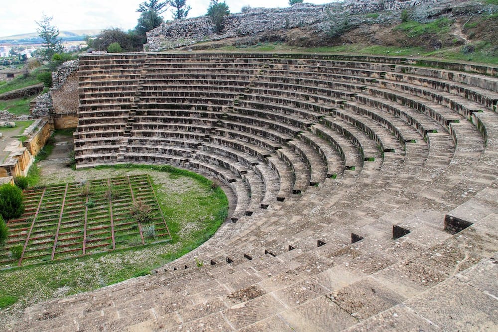 Much of the amphitheatre at Soli has been rebuilt