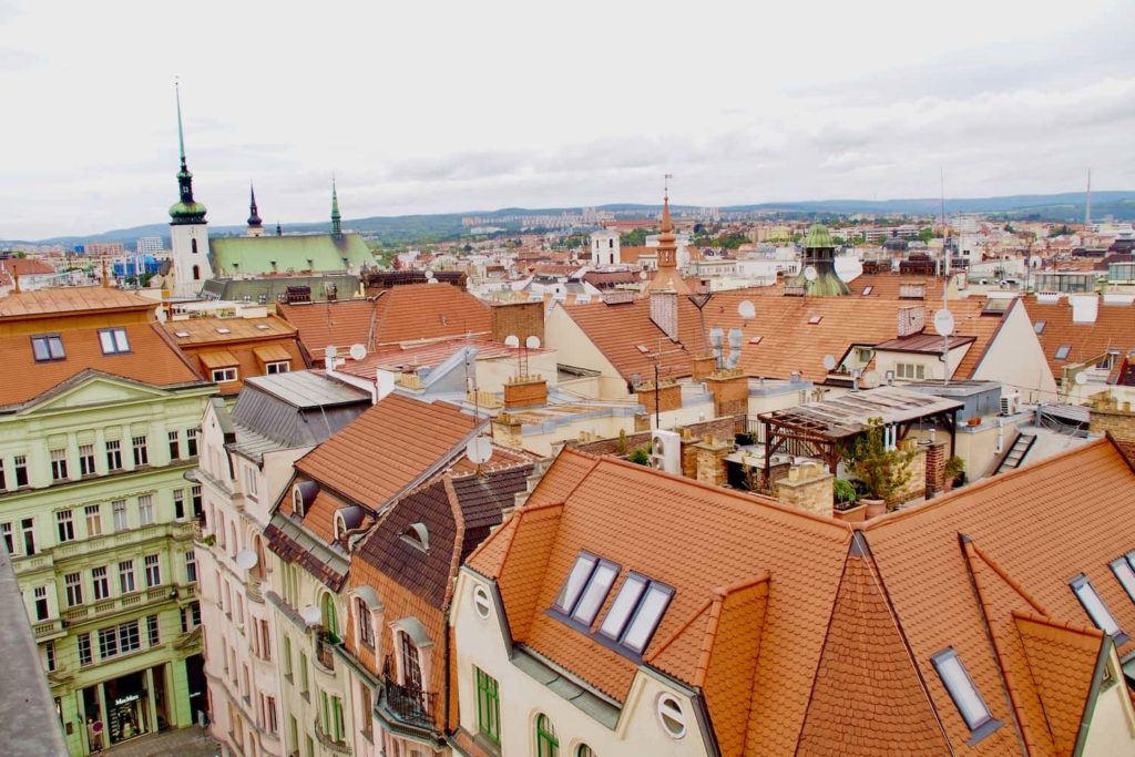 The picturesque rooftops of Brno, Czechia