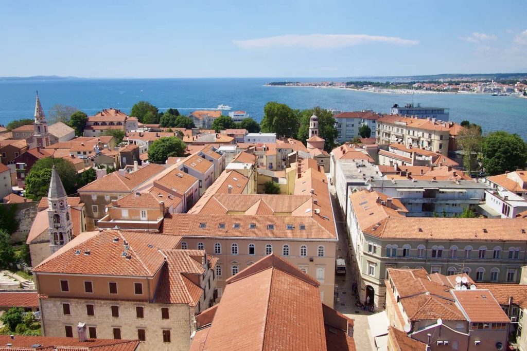 All of Zadar's old town can be seen from the Bell Tower