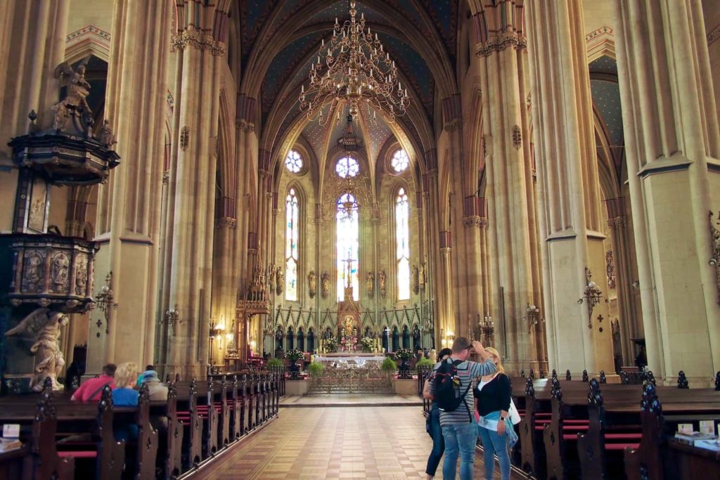 The Gothic interior is a sight to behold.
