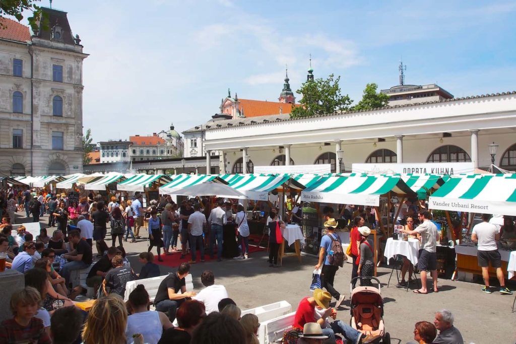 Open Kitchen is a food market held on Fridays throughout the Summer