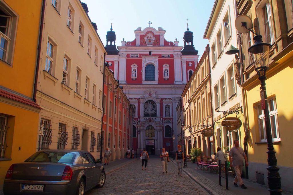 The imposing facade of Poznań's Parish Church