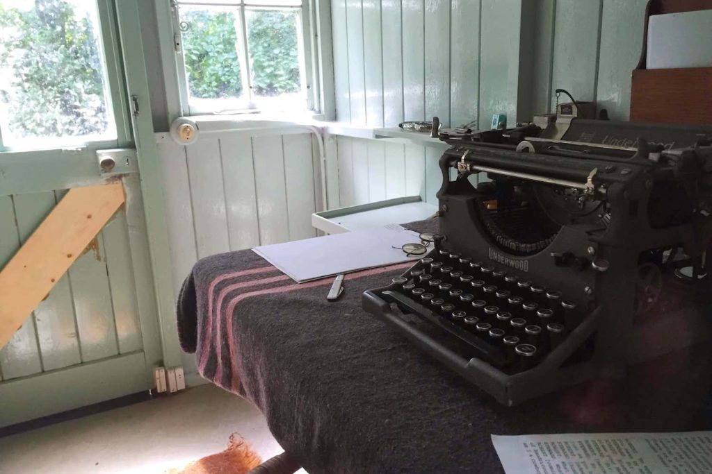 At the bottom of the garden is George Bernard Shaw's writing shed