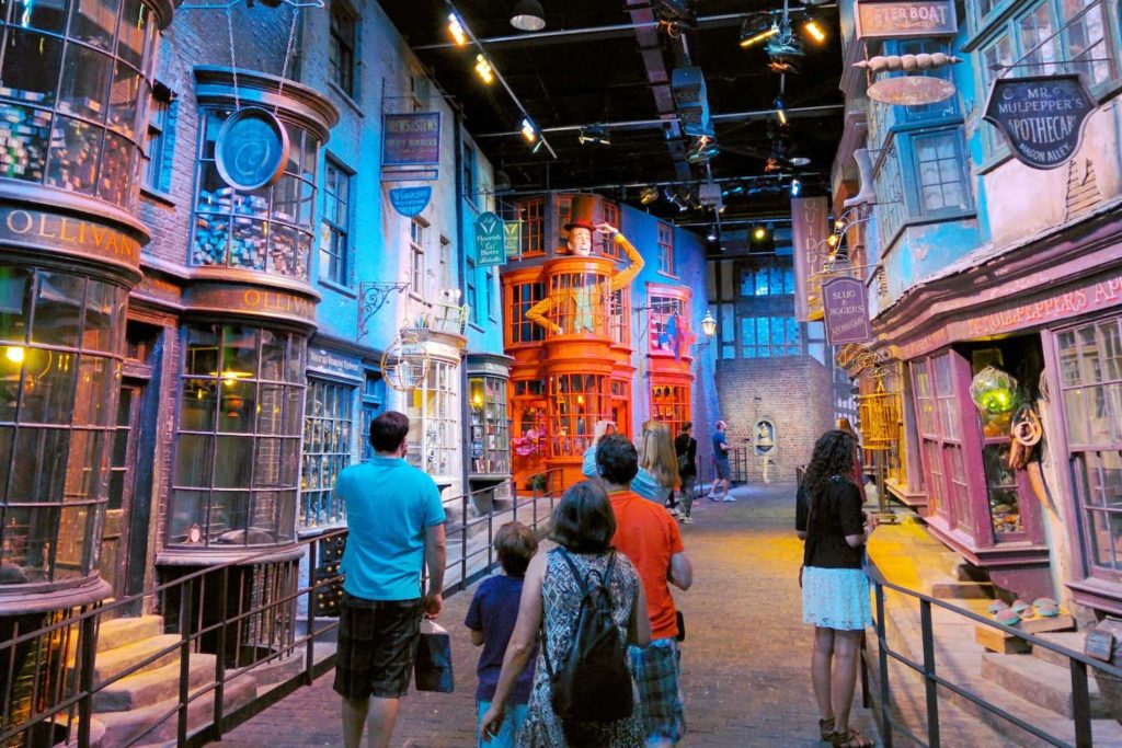 Visitors to the studio tour can walk along the actual Diagon Alley