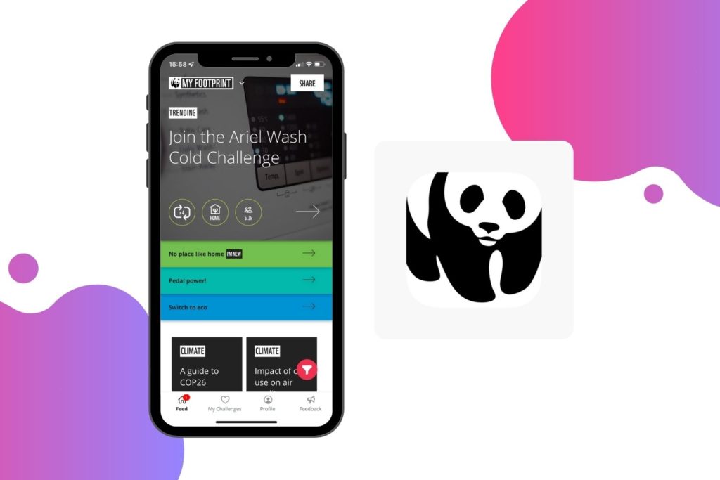 WWF sets you challenges that will help you to live a more sustainable life