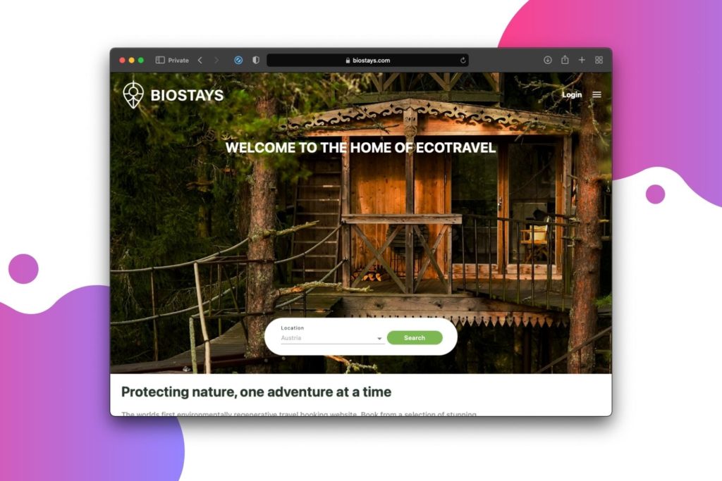 Find eco holiday homes with Biostays