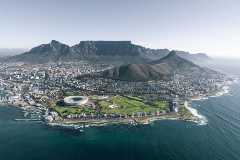 Overhead shot of Cape Town, South Africa