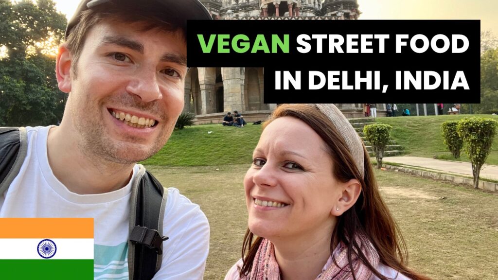 Vegan street food in Delhi, India