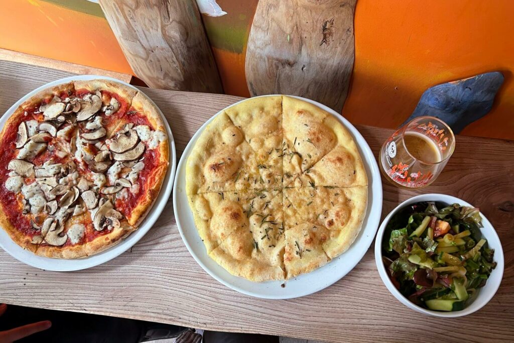 Black Isle Bar in Inverness serves fantastic pizzas with excellent vegan cheese