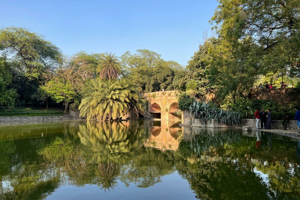 The lake at the north end of Lodhi Garden