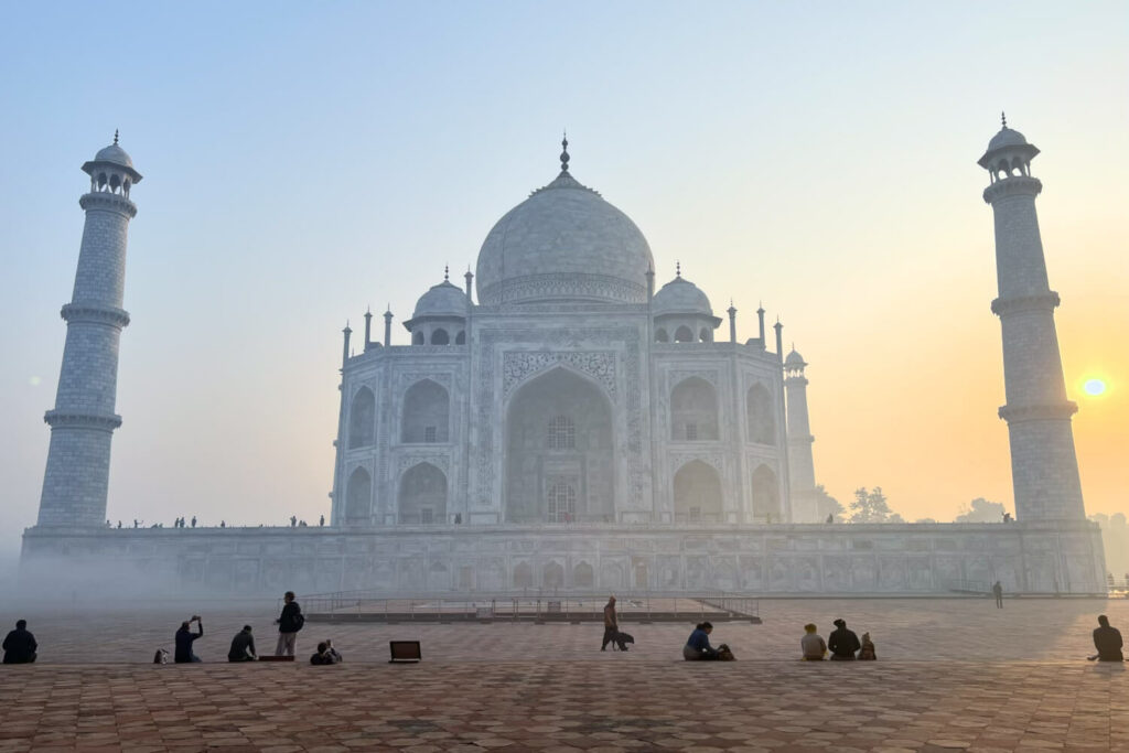 The Taj Mahal in Agra, India is best seen first thing in the morning