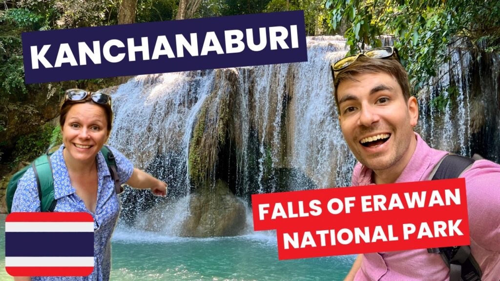 Kanchanaburi, Thailand - Beautiful WATERFALLS of Erawan National Park